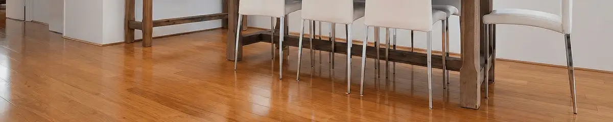 Professionally installed and refinished bamboo flooring in a residential home, showcasing smooth finish and natural wood tones in New Orleans, LA