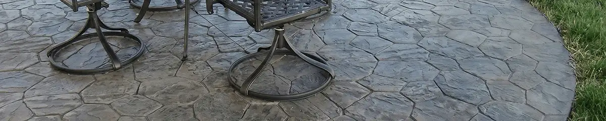 Garden relaxation area with professionally installed stone flooring in New Orleans LA